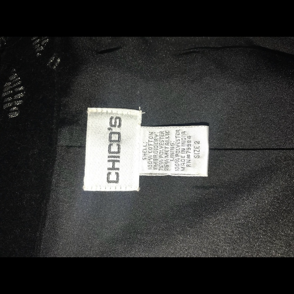 Chico’s Black Velvet Blazer Size 2 (Chico’s Size) - Picture 3 of 3